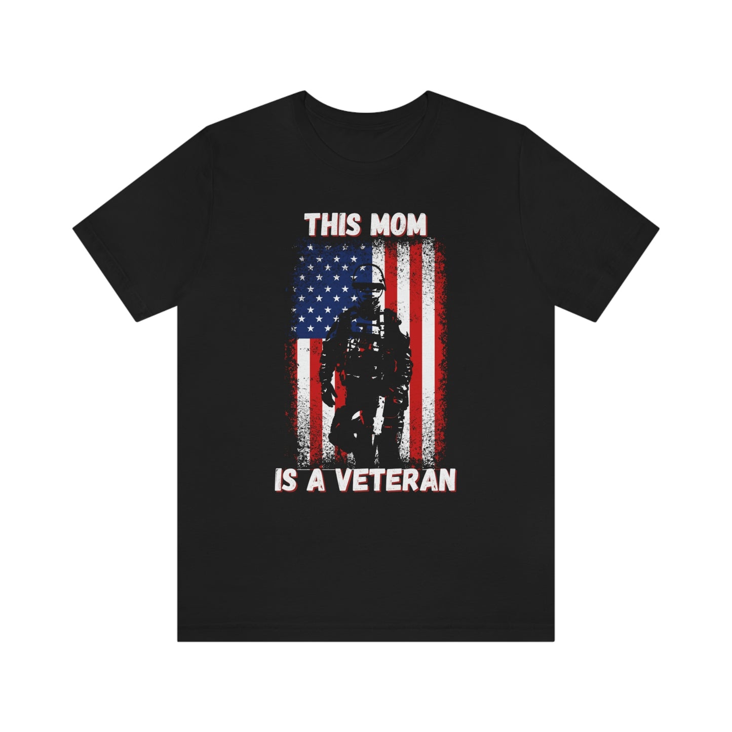 Proud Mom, Proud Veteran - Unisex Jersey Short Sleeve Tee