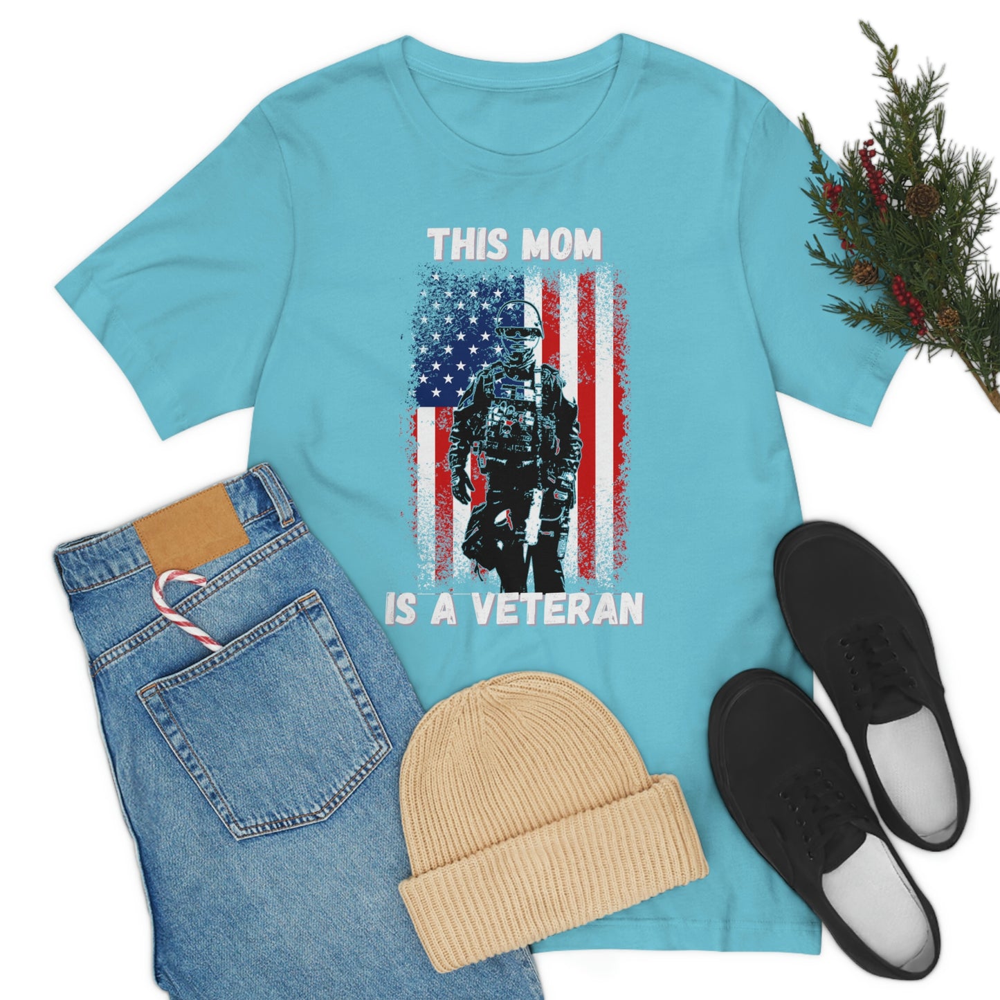 Proud Mom, Proud Veteran - Unisex Jersey Short Sleeve Tee