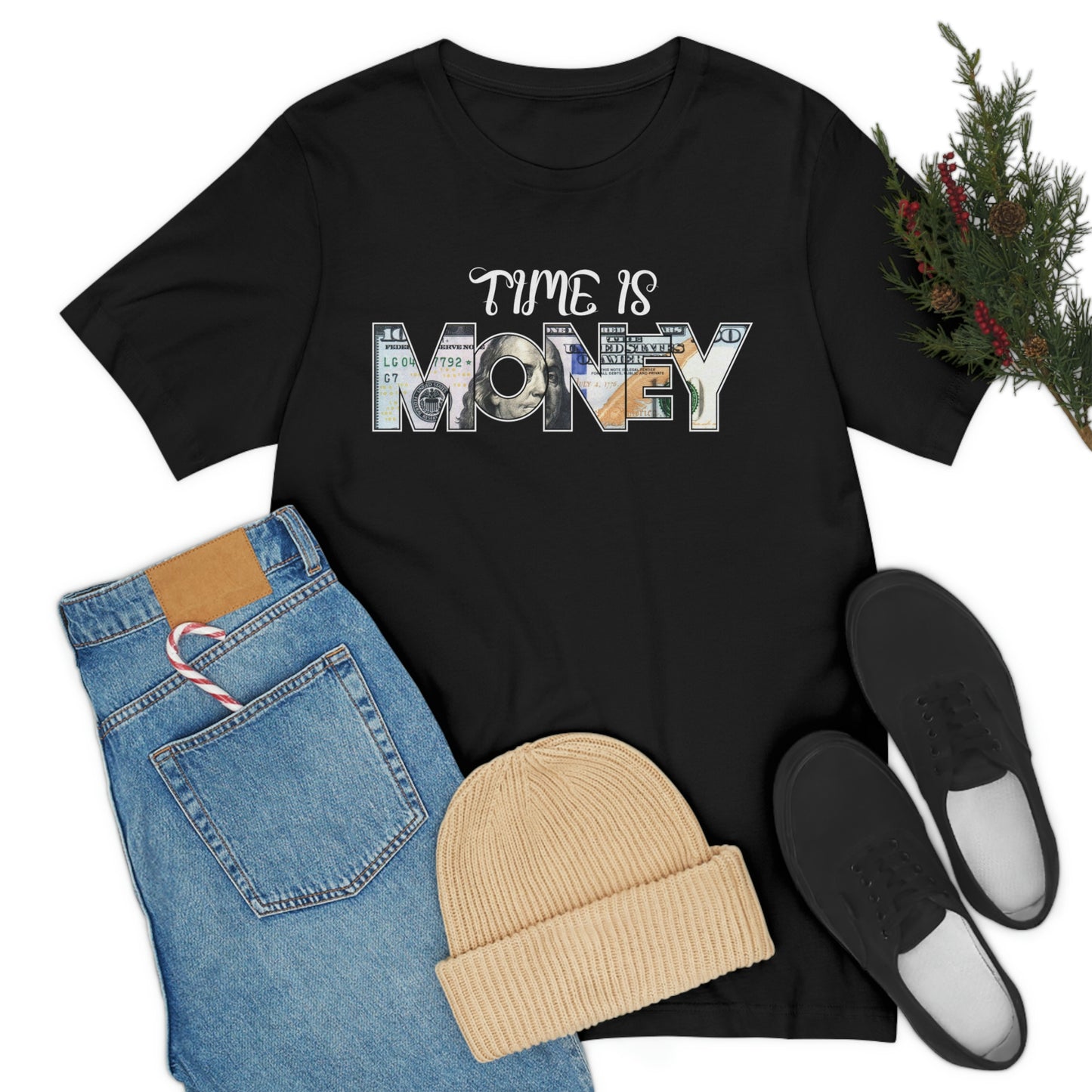 Make a Statement with the "Time is Money" Tee (white version)